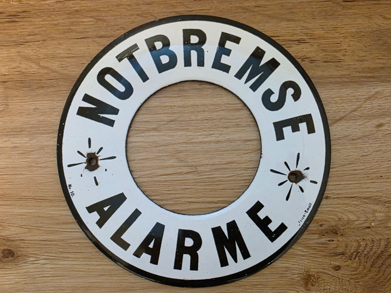 SBB/CFF/FFS Schilder: Emailschild Notbremse SBB – Gebraucht aus Rothenburg von kam_9plv