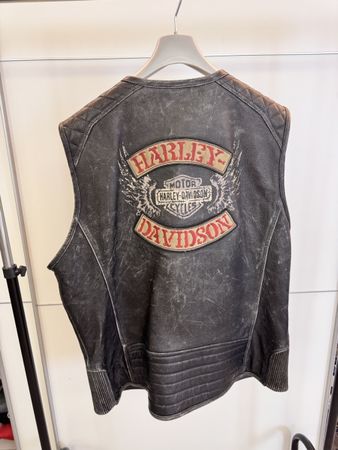 Harley-Davidson „Knuck HDMC“ Lederweste Distressed Gr2XL