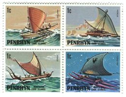 Briefmarken "Boote". Penrhyn.
