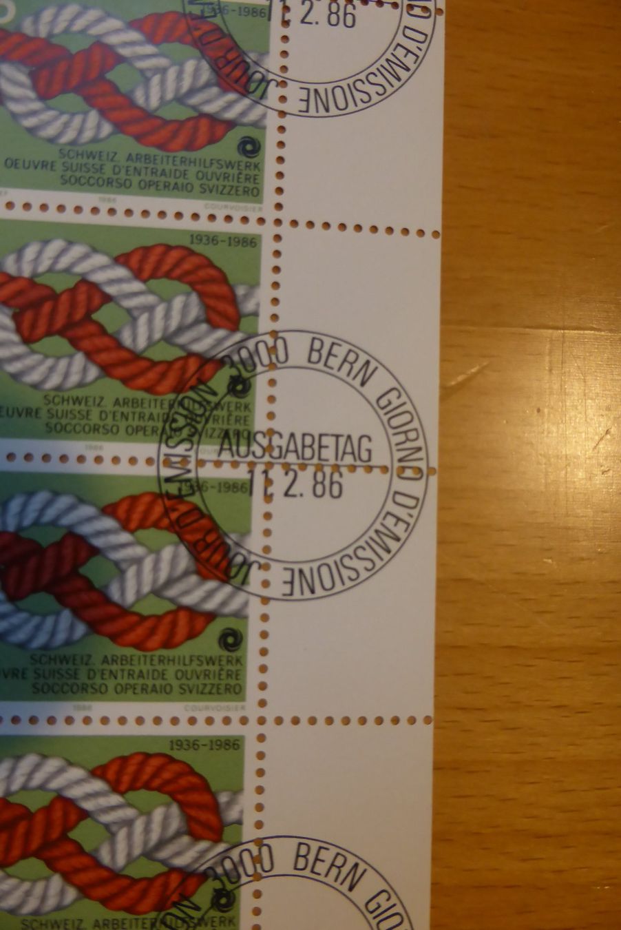 Tutti i francobolli: CH - Briefmarkenbogen - CH - Arbeiterhilfswerk 11.02.1986 – Nuovo (secondo la descrizione) da Brunnadern venduto da lesezirkel 1