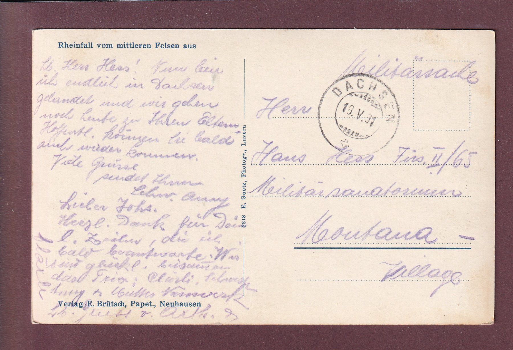 Ansichtskarten: RHEINFALL - 1931 – Gebraucht aus Pully von nicecards 1