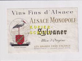 Etikette - Sylvaner (Alsace) /bd