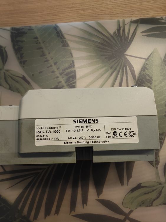 Sicherheitstemperaturbegrenzer Siemens RAK-TW.1000 | Kaufen auf Ricardo