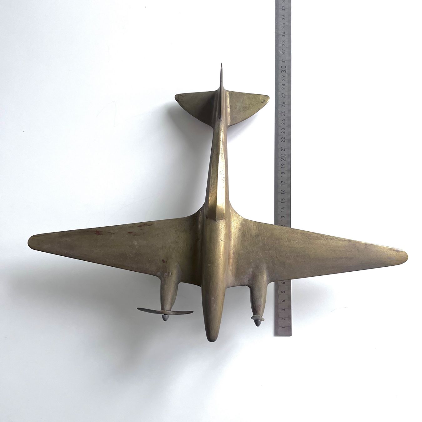 Modellbausätze & Standmodelle: MASSIVER MESSINGFLIEGER / PROPELLERFLUGZEUG, ALT UND SCHWER – Gebraucht aus zuerich von Zenzone