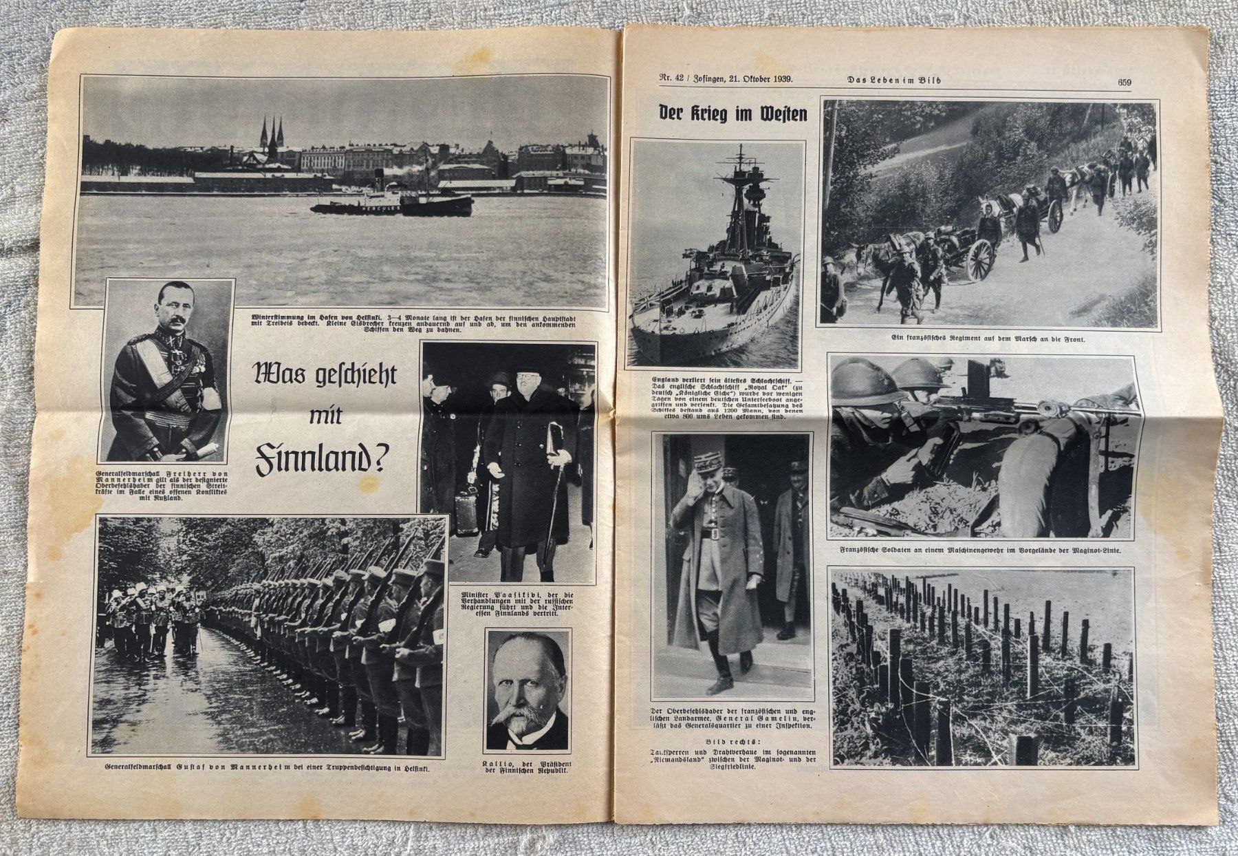 Zeitschriften & Magazine: DAS LEBEN IM BILD 21. OKTOBER 1939 – Gebraucht aus Ostermundigen von wini63 1