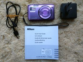  Nikon Coolpix S3500 violet Working Good 