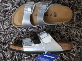 Birkenstock, Arizona, Gr. 30,silver, Schule/ Freizeit, NEU