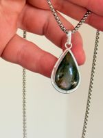 Collier pendentif avec pierre labradorite 💎✨🎁