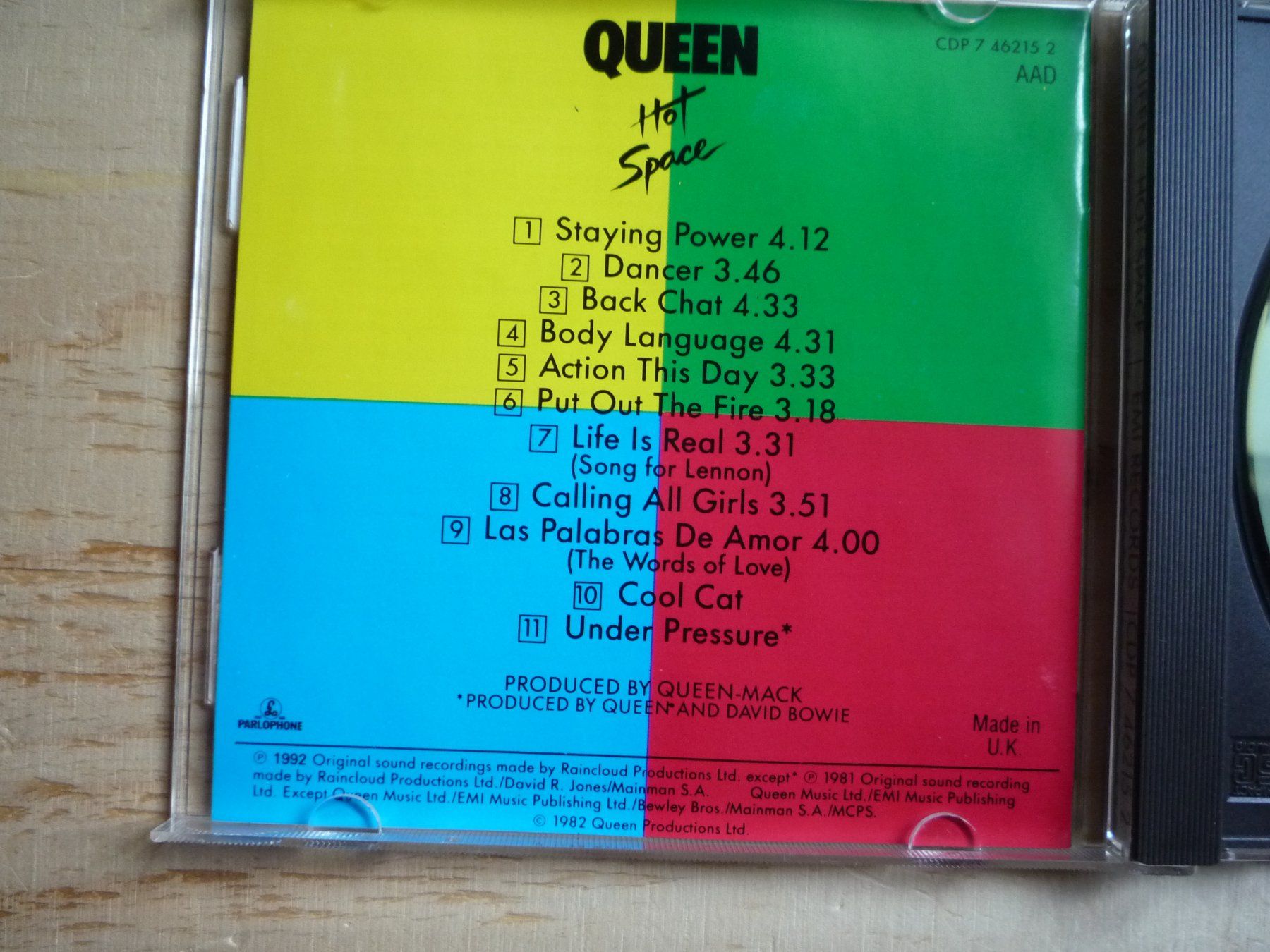 CDs: Queen/Hot Space – Gebraucht aus Rieden SG von Gant24 2