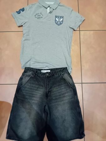 Baggy Jorts & Polo /Bershka 30 & Tommy Hilfiger