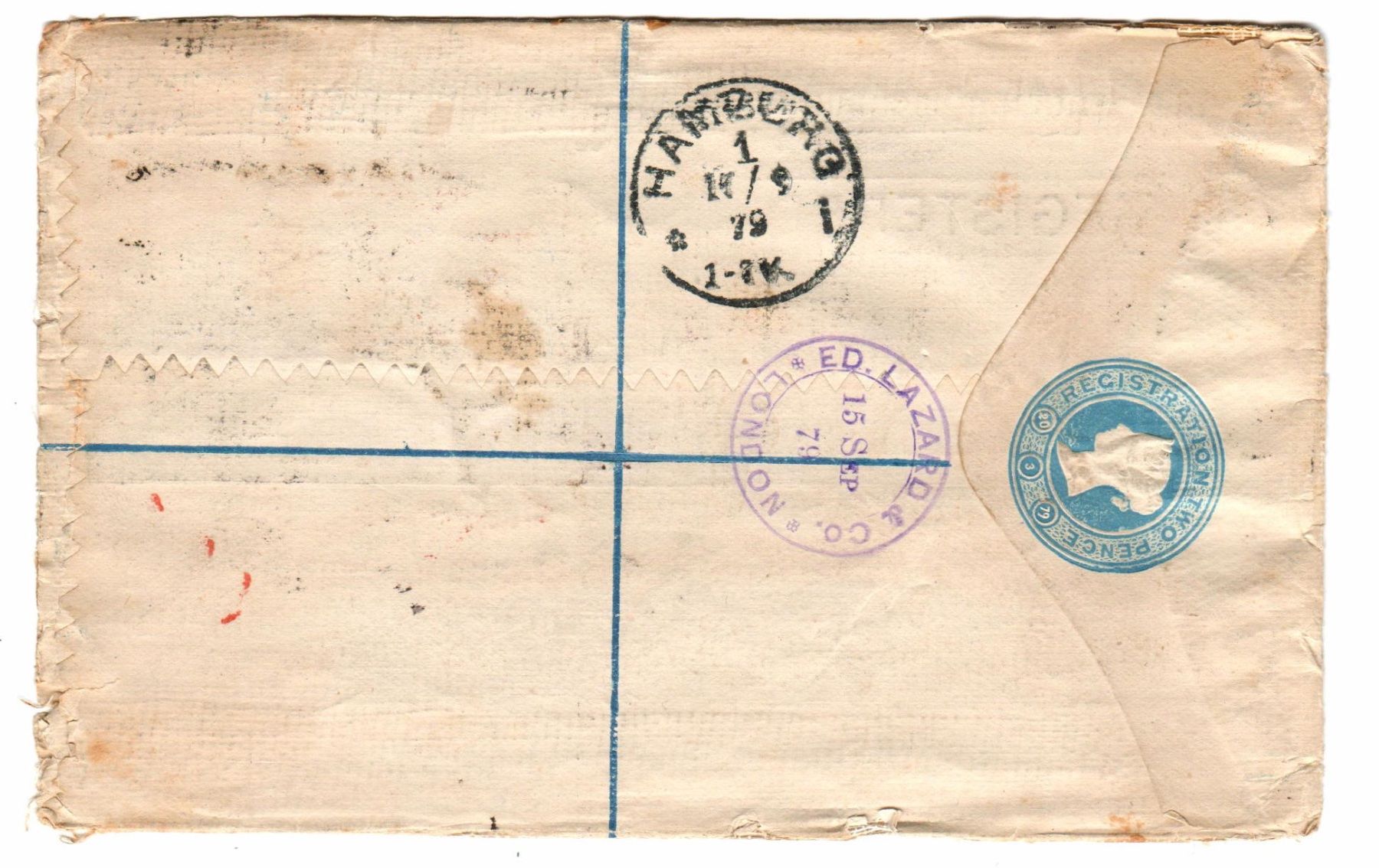 Tutti i francobolli: Great Britain - 1879 - Registration Letter 2d + 2 1/2d – Usato da Chavornay venduto da 4dphila 1