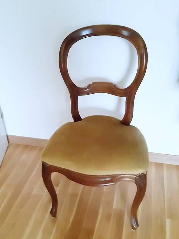 Sedie: Louis Philippe-Stuhl gepolstert, vintage – Usato da Weggis venduto da Mylemontree