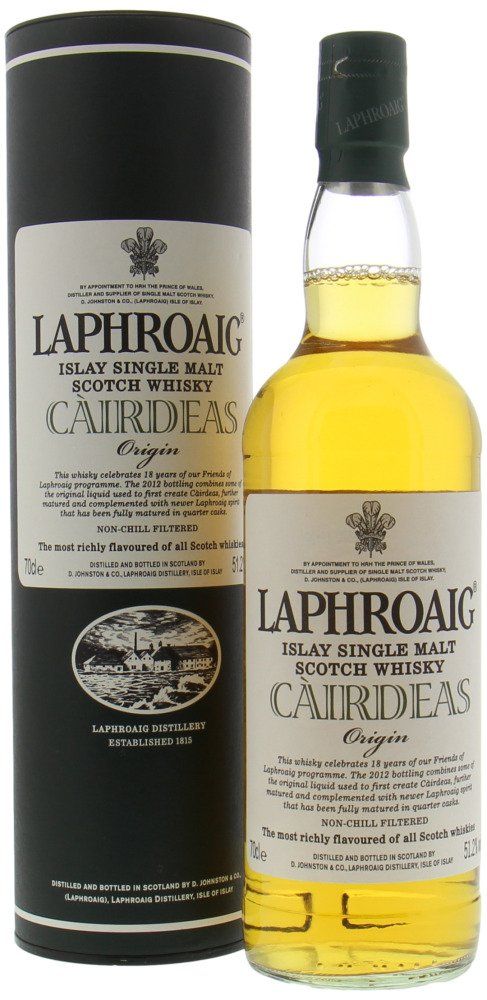 Laphroaig Bevande alcoliche: Laphroaig Cairdeas 2012 – Nuovo e nell'imballaggio originale da Niederrohrdorf venduto da BestSpirit