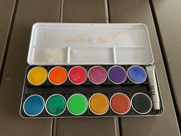 Bellcolor Aquarellfarben Set 12 Farben Metallbox neuwertig