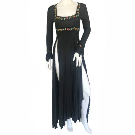Kleid Zipfelkleid XS Empireschnitt Stickerei VINTAGE 1940s