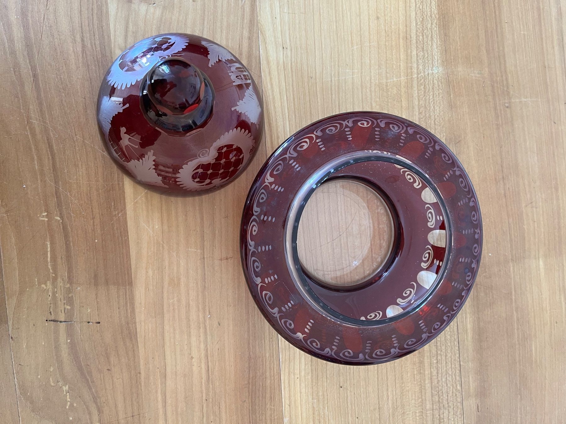 Ciotole: BONBONNIERE/ DOSE RUBINGLAS ANTIK – Usato da Cham venduto da carmen1985 1