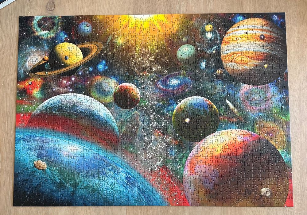 300 Teile Universum Puzzle: Galaxie Motiv Für Erwachsene - Premium Qualität Mit Referenzposter