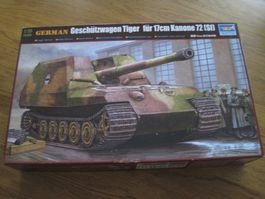 German Geschützwagen Tiger f 17 Kanone 72 sf Trumpeter  1:35