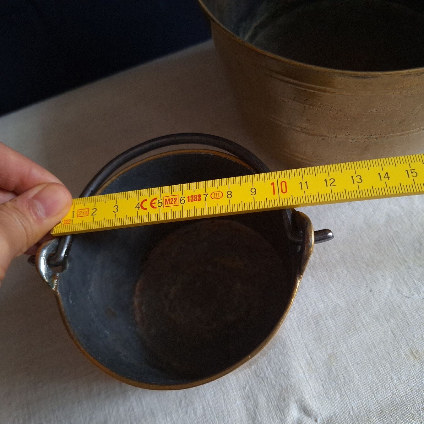 Pentole: 2 schöne, massive Töpfe, Eimer, Kessel – Usato da Winterthur venduto da Goldpipau 7