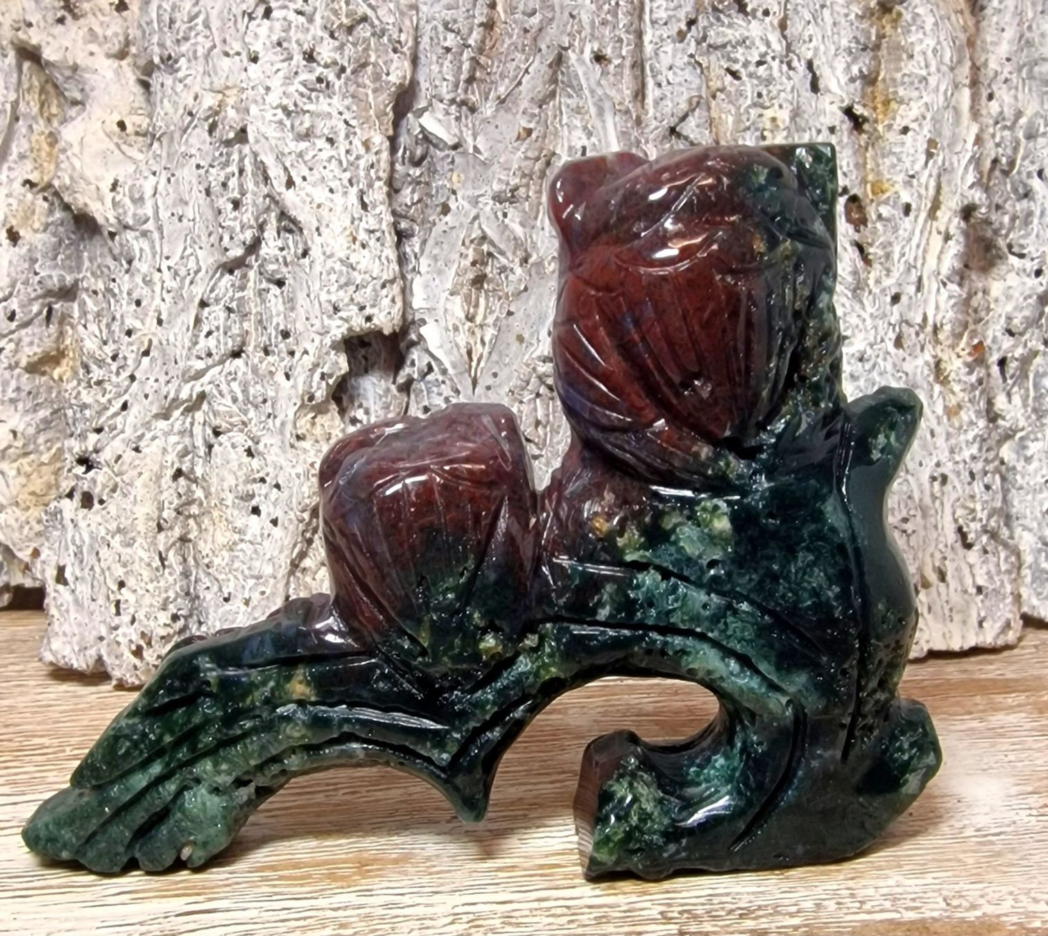 Minerali & Pietre curative: Eulenpaar aus Ozeanjaspis – Nuovo (secondo la descrizione) da Matzingen venduto da Shay_Crystalz 1