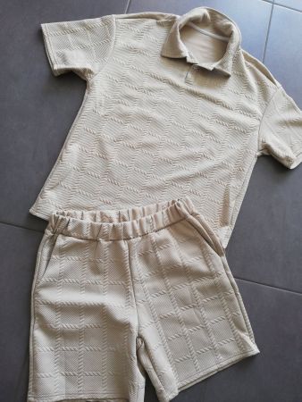 Short und Shirt Gr M Beige