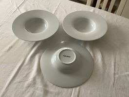 3 Spaghettiteller von Betty Bossi, weiss, neuwertig!