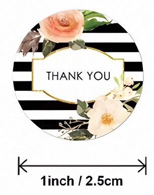 Autocollants: 100 Stk. "Thank You" Sticker, 2.5cm – Neuf avec emballage d'origine à Zollikofen par Blackie
