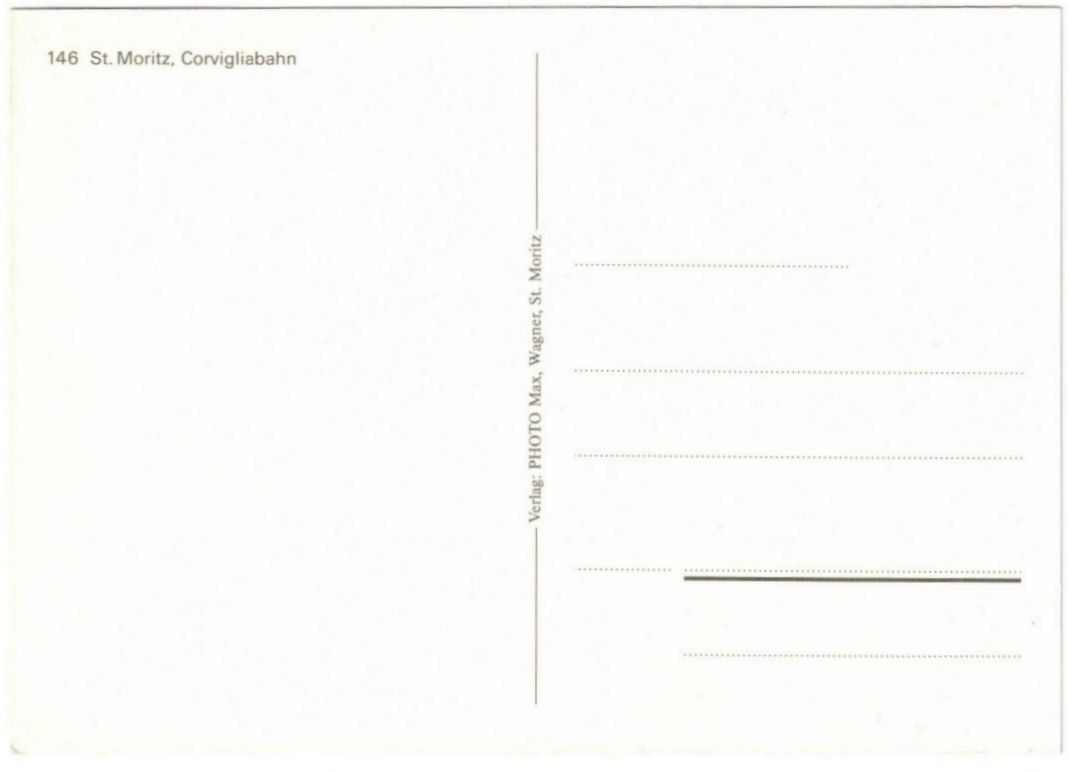 Cartoline postali: St. Moritz - Standseilbahn Corviglia – Usato da Binningen venduto da Mountainrider 1