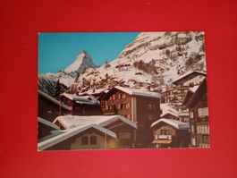 Zermatt Wallis Dorfpartie Matterhorn 1984