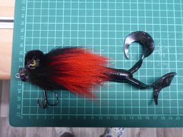 Hechtköder: Strike Pro Miuras Mouse MINI Schwarz/Rot