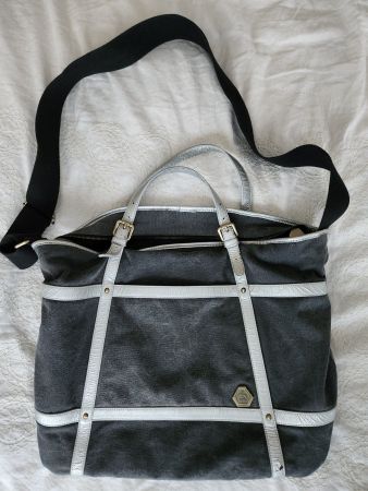 Puma Handtasche Canvas Shopper grau silber Retro Jelmoli