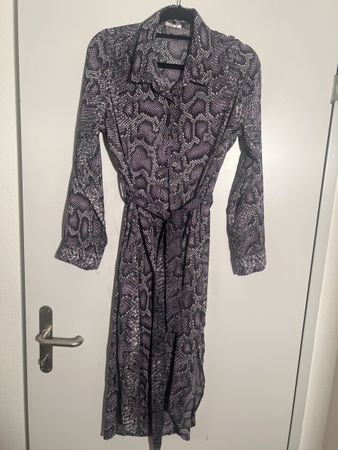 Schlangenmuster Hemdblusenkleid Gr. L Kleid