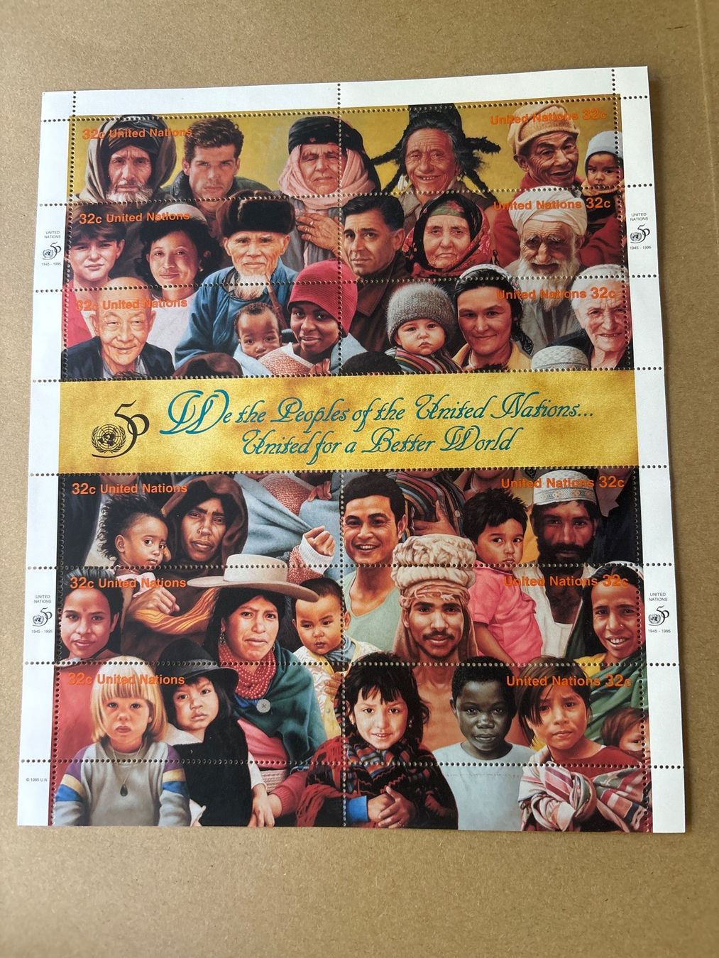 Tutti i francobolli: UNO Briefmarkenblock "Vereinte Nationen" 1995 – Nuovo e nell'imballaggio originale da Zürich venduto da engebrunau
