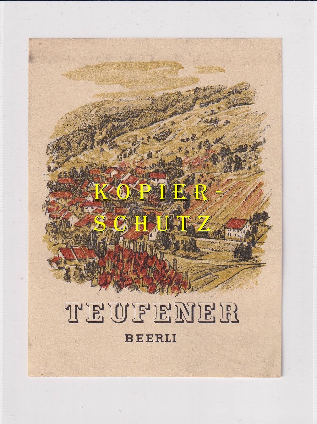 Papiere: Etikette - Teufener Beerli /bd – Gebraucht aus Hombrechtikon von Rudolf07