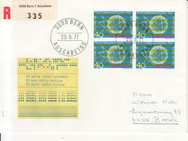 SBK 504 im 4er-Block FDC