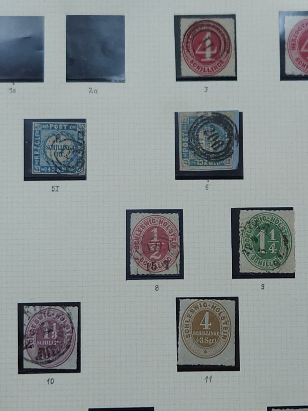 Tutti i francobolli: Schleswig-Holstein Stärke Gestempelten Sammlung Selten – Usato da Kriens venduto da Nidfeld45 1