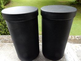 2x Büchse schwarz mit Rillen von Authentics Design