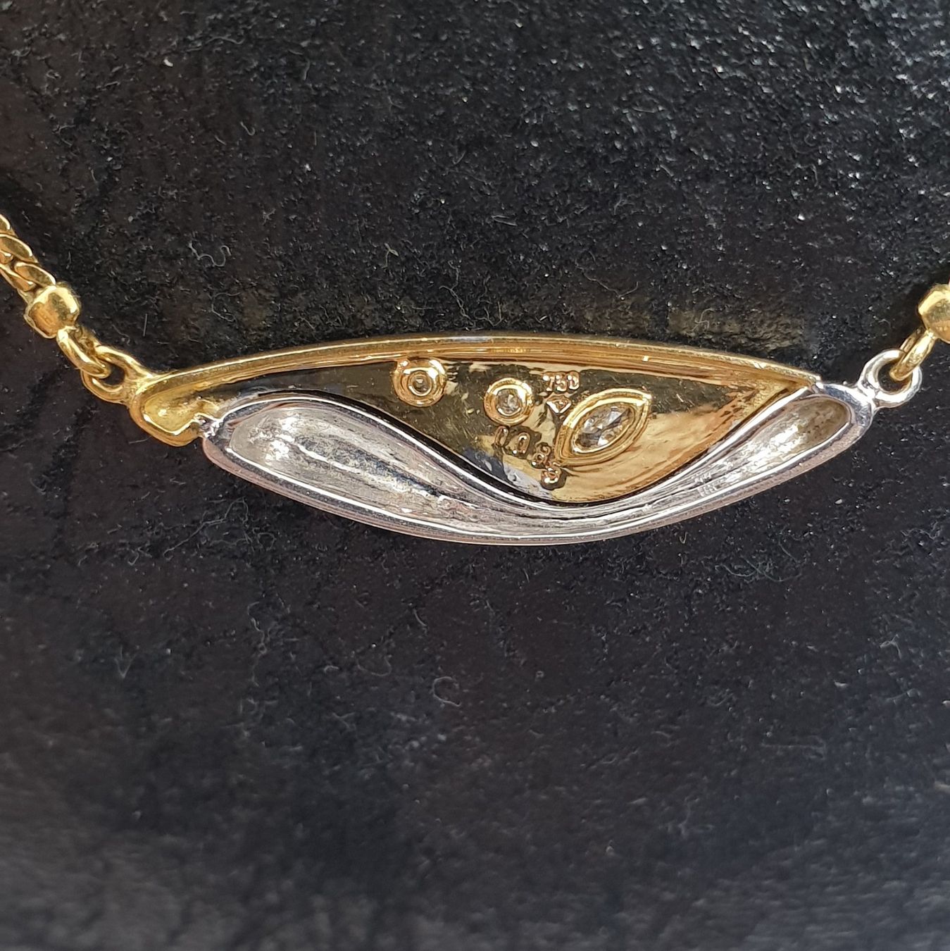 Catenine: Echt 18K Gold - 3x Diamant Collier – Usato da Luzern venduto da Luzern-Goldhaus 2