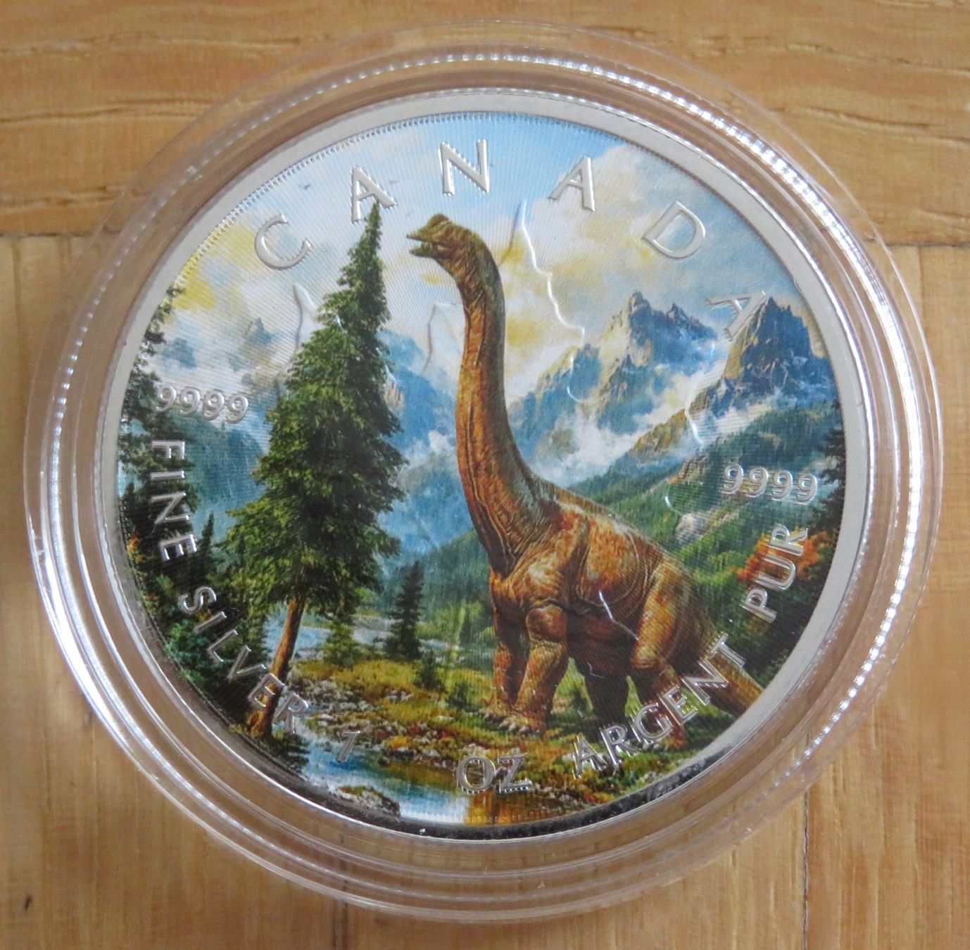 Tutti le monete: Dinosaur Brachiosaurus Maple Leaf 2025/1oz SILBER-COLOR EDIT – Nuovo (secondo la descrizione) da Wetzikon ZH venduto da Nicki6 3