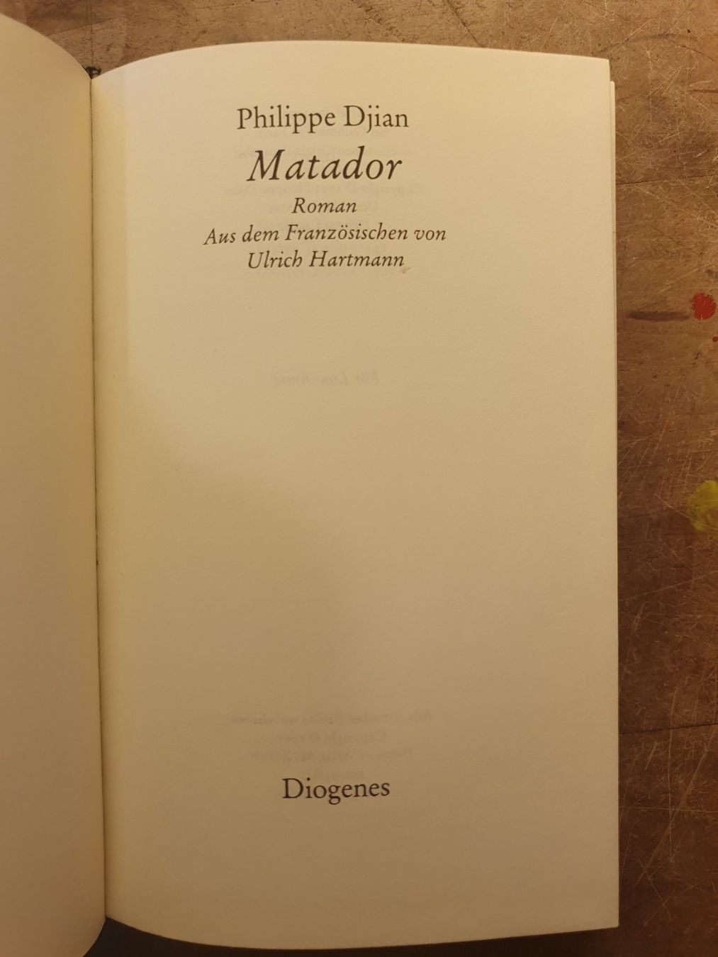 Libri: Matador - Philippe Djian – Usato da Zürich venduto da dialout