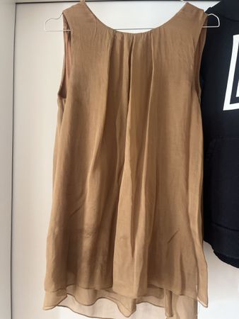 Hallhuber  Seidentop Seidenbluse braun top Zustand S