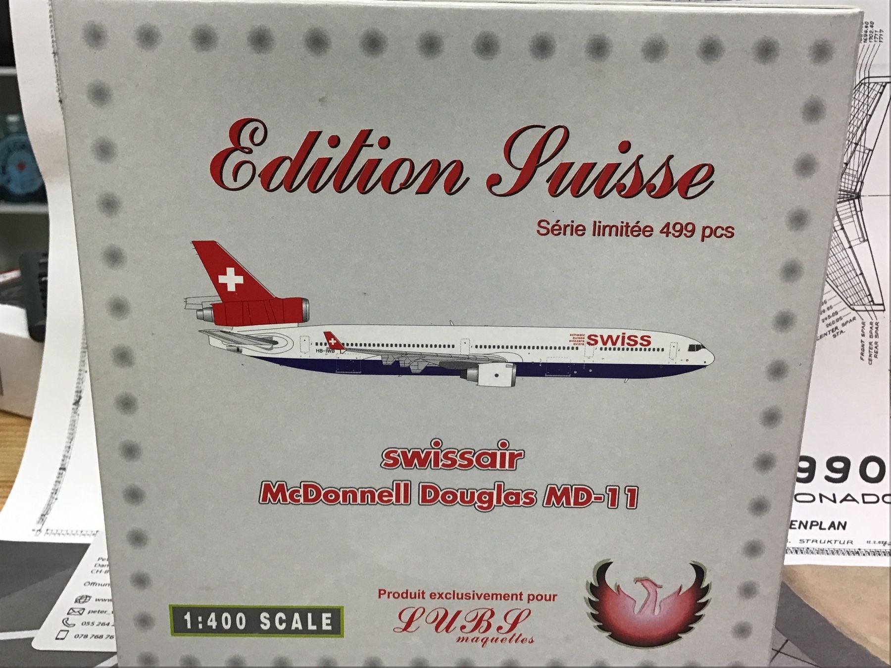 Swiss Modellbausätze & Standmodelle: Swiss MD-11 Modellflugzeug, 1:400 – Neu (gemäss Beschreibung) aus Männedorf von Spezial-Modelle 3
