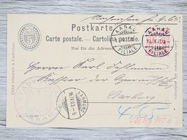 CL16 Carte Postale + Timbre Suisse 1903