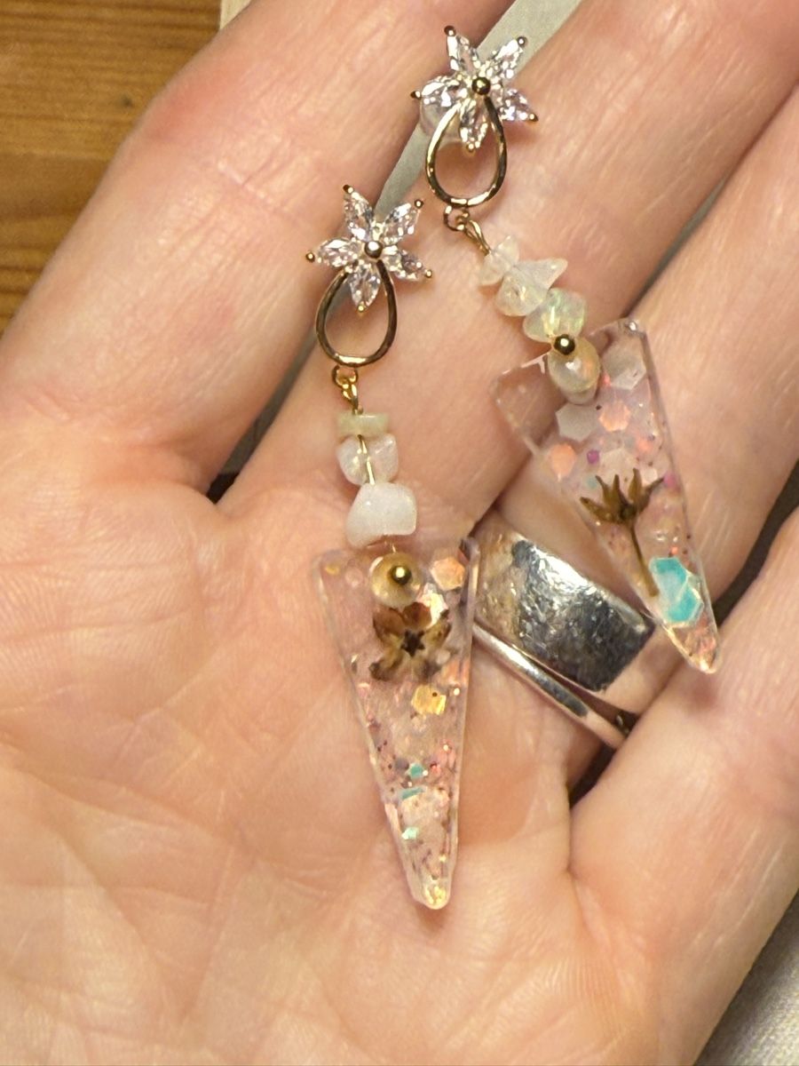Orecchini pendenti & Orecchini a lobo: Opal, Blümchen Blühten Ohrringe Unikat - NEU – Nuovo e nell'imballaggio originale da Basel venduto da Chili007 4