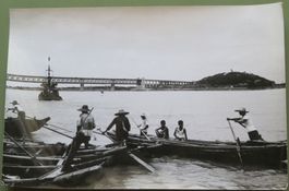 Erh. Hürsch: 2 Fotos um 1975, China: Brücke über den Yangtse