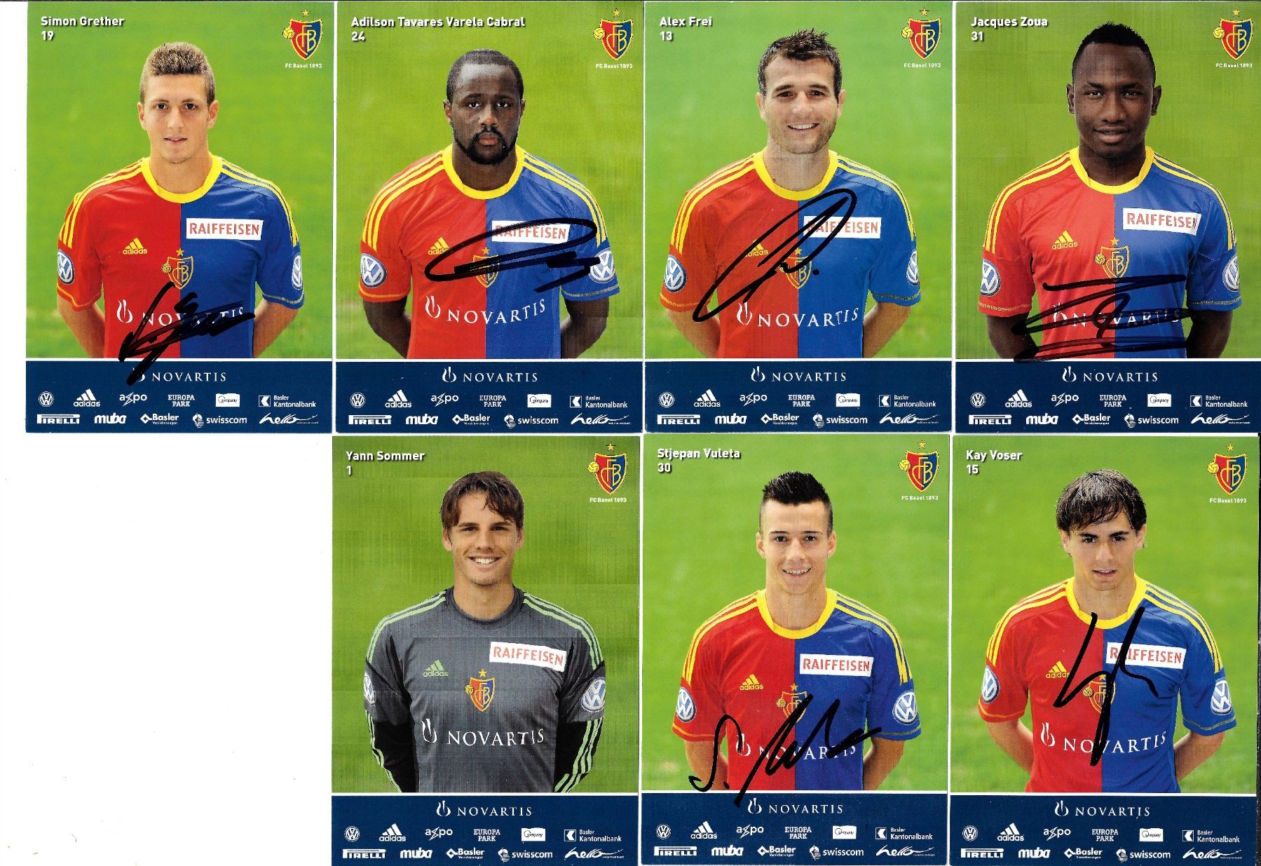 Autografi: Autogrammkarten FC Basel Saison 2012/2013 – Usato da Ziefen venduto da Dancer99 2