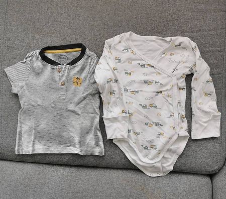 Langarmbody u. T-shirt Gr. 80