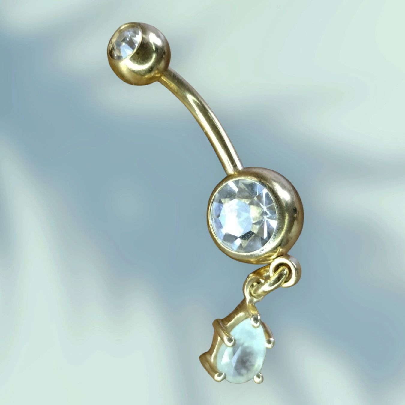 Gioielli per piercing: Bauchnabelpiercing Gold mit Prehnit – Nuovo (secondo la descrizione) da Schwyz venduto da els_7cys