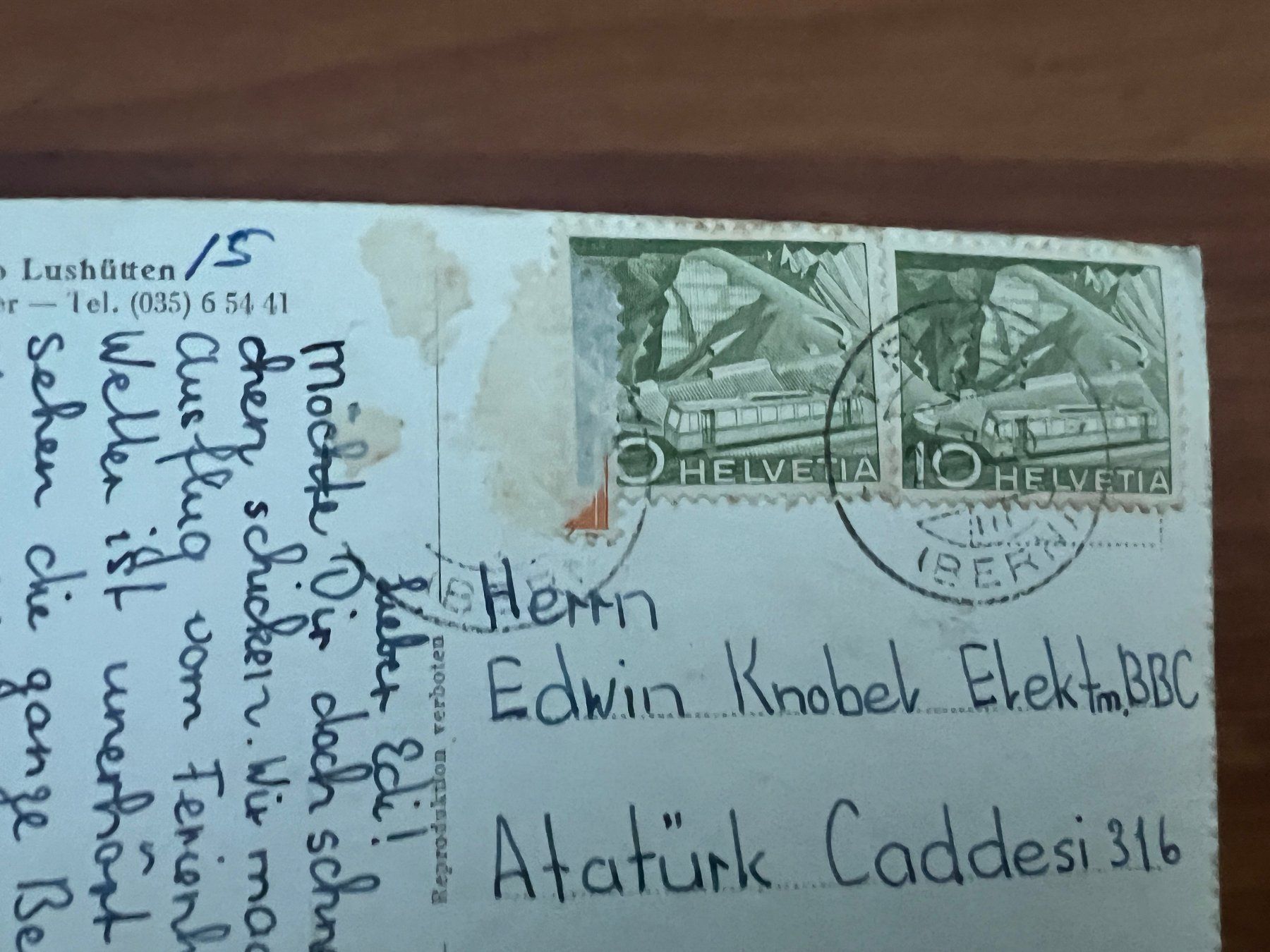 Cartoline postali: AK   1956 Lushüttenalp   (G3176) – Usato da Hinwil venduto da Sidi4 1
