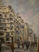 Gemälde "Casa Mila" von Gaudi / Öl auf Leinwand 